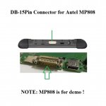 DB 15Pin Connector Port Plug Socket for Autel MaxiPRO MP808